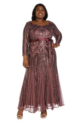 R&M Richards 5623W Long Plus Size Evening Dress