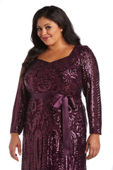 R&M Richards 5623W Long Plus Size Evening Dress