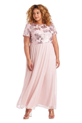 R&M Richards 7058W Long Plus Size Formal Dress