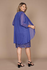 R&M Richards 7078W Mother Of The Bride Plus Size Short Dress
