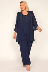 R&M Richards 7216W Plus Size Jacket Pant Suit