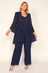 R&M Richards 7216W Plus Size Jacket Pant Suit