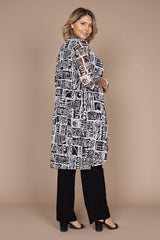 R&M Richards 7248W Plus Size Duster Jacket Pant Suit