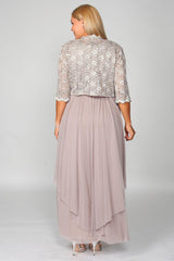 R&M Richards 7300 Long Mother Of Bride Formal Jacket Dress