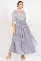 R&M Richards 7300 Long Mother Of Bride Formal Jacket Dress