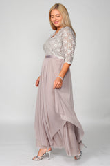 R&M Richards 7300W Long Mother Of Bride Plus Size Jacket Dress