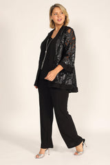R&M Richards 7547 Three-Piece Mesh Pant Suit