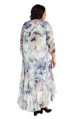 R&M Richards 7763W Plus Size High Low Jacket Dress