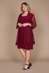 R&M Richards 8271W Short Mother Of Bride Plus Size Dress