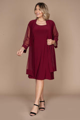 R&M Richards 8271W Short Mother Of Bride Plus Size Dress