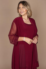 R&M Richards 8271W Short Mother Of Bride Plus Size Dress