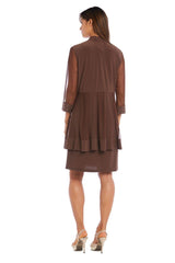 R&M Richards 8271W Short Mother Of Bride Plus Size Dress