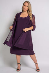 R&M Richards 8271W Short Mother Of Bride Plus Size Dress