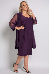 R&M Richards 8271W Short Mother Of Bride Plus Size Dress