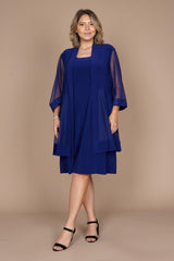 R&M Richards 8271W Short Mother Of Bride Plus Size Dress