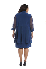 R&M Richards 8271W Short Mother Of Bride Plus Size Dress