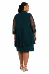 R&M Richards 8271W Short Mother Of Bride Plus Size Dress