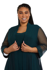 R&M Richards 8271W Short Mother Of Bride Plus Size Dress