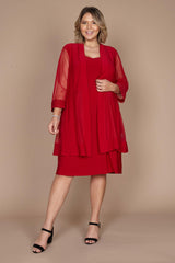 R&M Richards 8271W Short Mother Of Bride Plus Size Dress