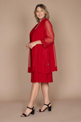 R&M Richards 8271W Short Mother Of Bride Plus Size Dress