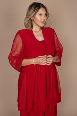 R&M Richards 8271W Short Mother Of Bride Plus Size Dress