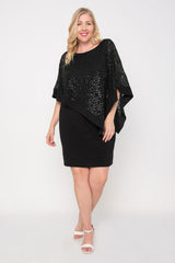 R&M Richards 8749W Short Plus Size Mother Of The Bride Dress