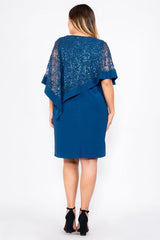 R&M Richards 8749W Short Plus Size Mother Of The Bride Dress