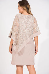 R&M Richards 8749W Short Plus Size Mother Of The Bride Dress
