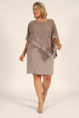 R&M Richards 8749W Short Plus Size Mother Of The Bride Dress
