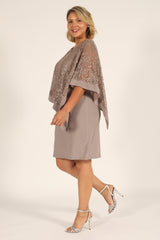 R&M Richards 8749W Short Plus Size Mother Of The Bride Dress