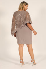 R&M Richards 8749W Short Plus Size Mother Of The Bride Dress