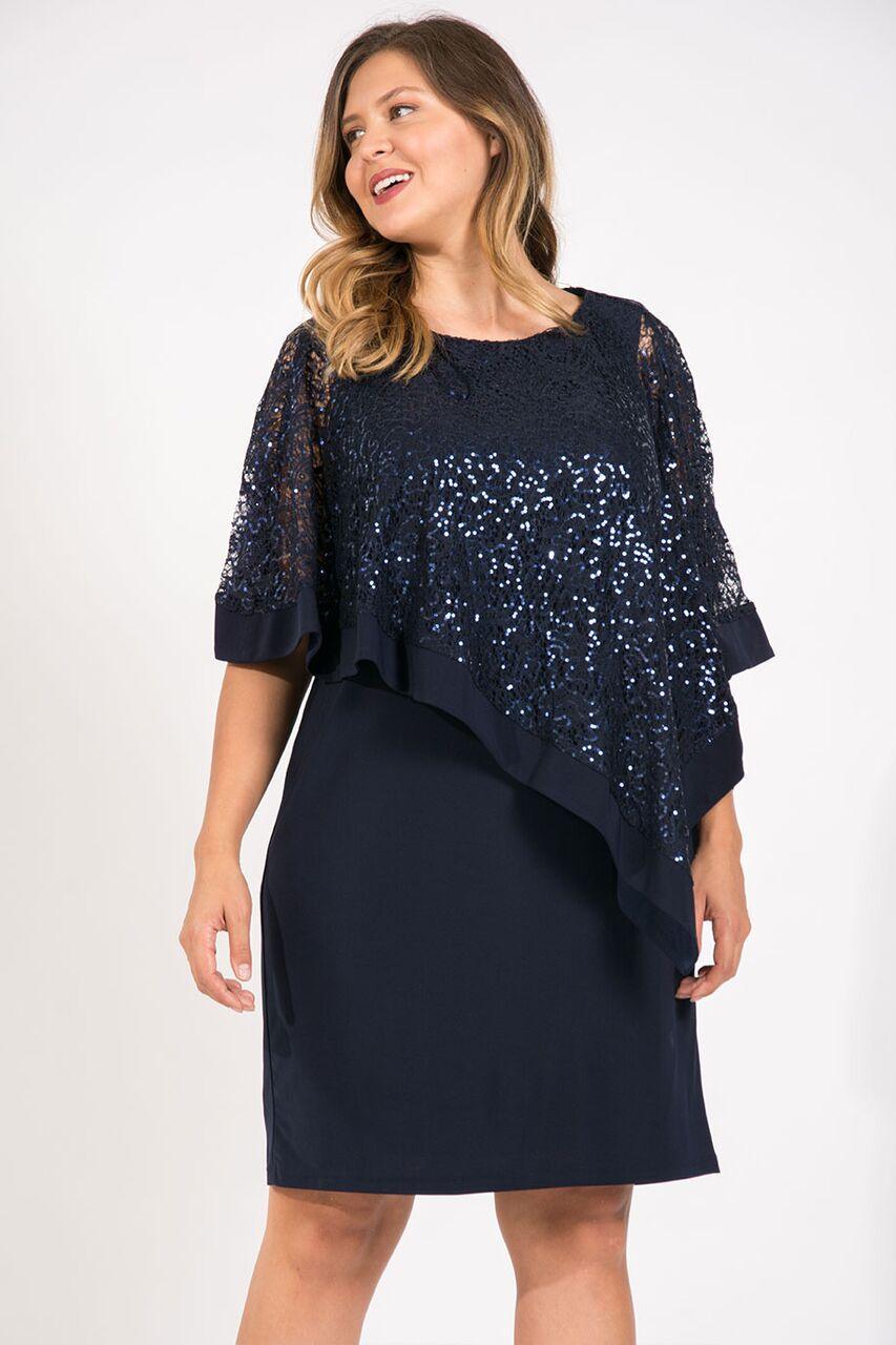 R&M Richards 8749W Short Plus Size Mother Of The Bride Dress