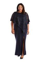 R&M Richards 8899W Long Plus Size Mother Of The Bride Formal Dress