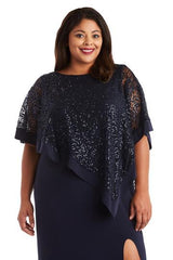 R&M Richards 8899W Long Plus Size Mother Of The Bride Formal Dress