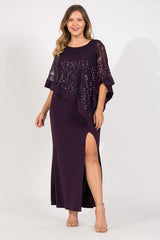 R&M Richards 8899W Long Plus Size Mother Of The Bride Formal Dress
