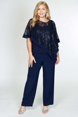 R&M Richards 8998W Plus Size Formal Pants Suit
