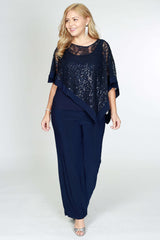 R&M Richards 8998W Plus Size Formal Pants Suit