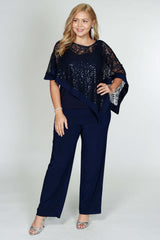 R&M Richards 8998W Plus Size Formal Pants Suit