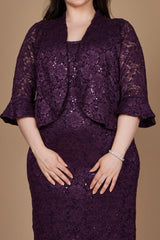 R&M Richards 9896W Long Plus Size Formal Dress