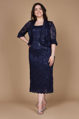 R&M Richards 9896W Long Plus Size Formal Dress