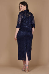 R&M Richards 9896W Long Plus Size Formal Dress