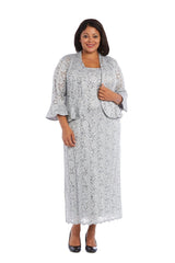 R&M Richards 9896W Long Plus Size Formal Dress