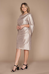 R&M Richards 7441 Draped Sleeve Short Dress