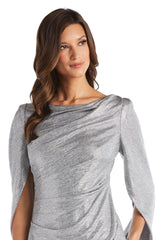 R&M Richards 7441 Draped Sleeve Short Dress