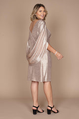 R&M Richards 7441 Draped Sleeve Short Dress