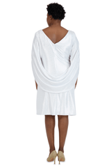 R&M Richards 7441W Draped Sleeve Short Plus Size Dress