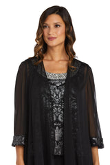 R&M Richards 7676 Formal Beaded Duster Pant Suit