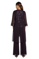 R&M Richards 7676 Formal Beaded Duster Pant Suit