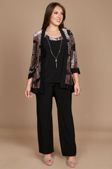 R&M Richards 9017 Formal Black Pant Suit