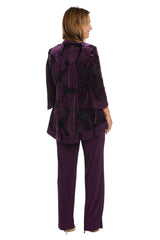 R&M Richards 9017 Formal Black Pant Suit